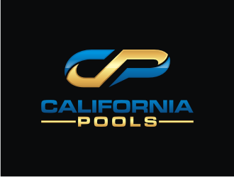 California Pools logo design by mbamboex