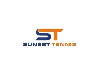 Sunset tennis  logo design by bricton