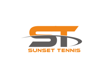 Sunset tennis  logo design by Greenlight
