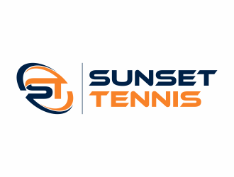 Sunset tennis  logo design by haidar