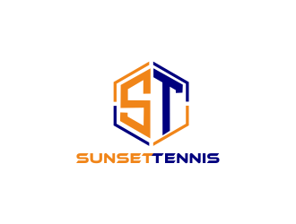 Sunset tennis  logo design by Greenlight