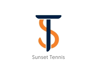 Sunset tennis  logo design by KhoirurRohman