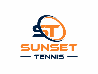 Sunset tennis  logo design by haidar