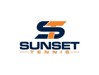Sunset tennis  logo design by agil