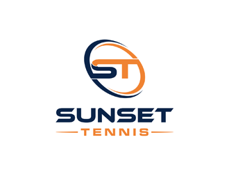 Sunset tennis  logo design by johana