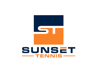 Sunset tennis  logo design by yeve