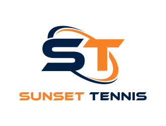 Sunset tennis  logo design by tukangngaret