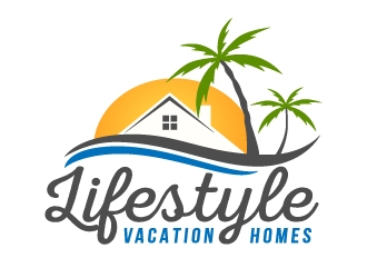Lifestyle Vacation Homes logo design by akilis13