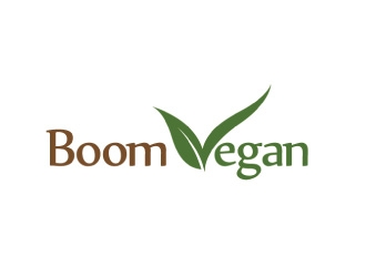 Boom, Vegan. logo design by Boomstudioz