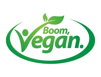 Boom, Vegan. logo design by jaize