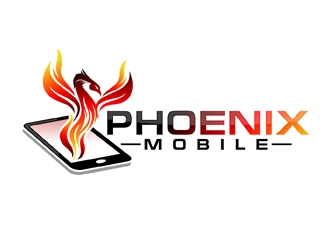 Phoenix Mobile logo design by DreamLogoDesign