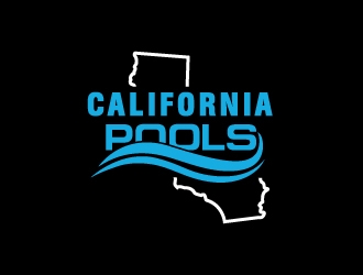 California Pools logo design by Boomstudioz