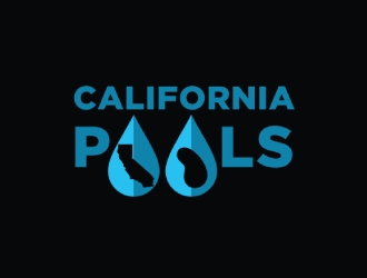 California Pools logo design by Boomstudioz