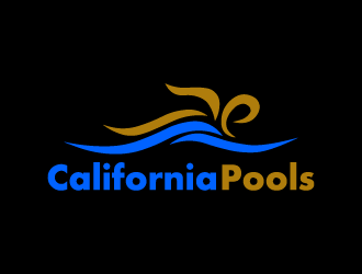 California Pools logo design by BrightARTS