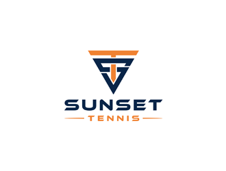 Sunset tennis  logo design by ndaru