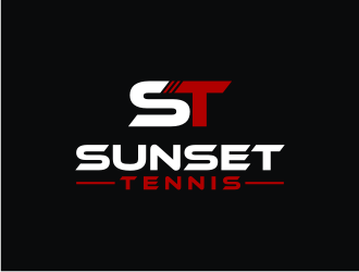 Sunset tennis  logo design by logitec