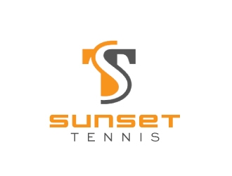Sunset tennis  logo design by nehel