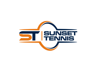 Sunset tennis  logo design by rief