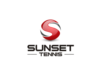 Sunset tennis  logo design by R-art