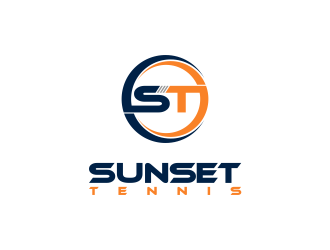 Sunset tennis  logo design by oke2angconcept