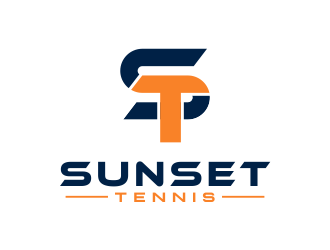 Sunset tennis  logo design by Thoks