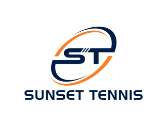 Sunset tennis  logo design by alby
