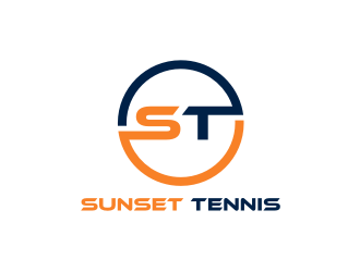 Sunset tennis  logo design by .::ngamaz::.