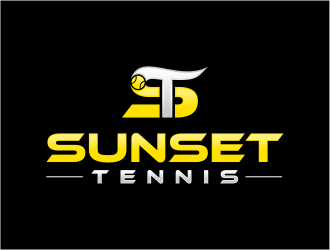 Sunset tennis  logo design by FloVal