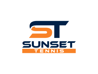Sunset tennis  logo design by semar