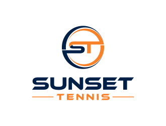 Sunset tennis  logo design by RIANW