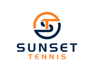 Sunset tennis  logo design by RIANW