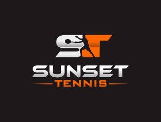 Sunset tennis  logo design by YONK