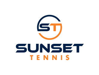 Sunset tennis  logo design by MariusCC