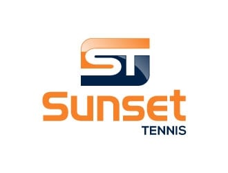 Sunset tennis  logo design by karjen