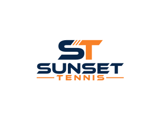 Sunset tennis  logo design by logitec