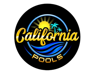 California Pools logo design by DreamLogoDesign