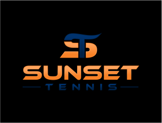 Sunset tennis  logo design by FloVal