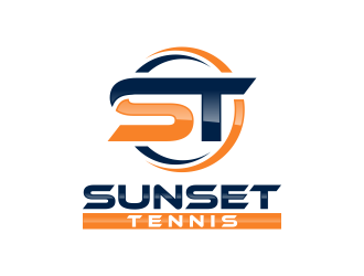 Sunset tennis  logo design by semar