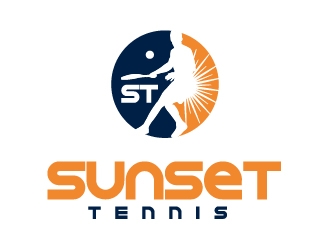 Sunset tennis  logo design by litera