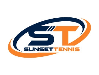 Sunset tennis  logo design by daywalker
