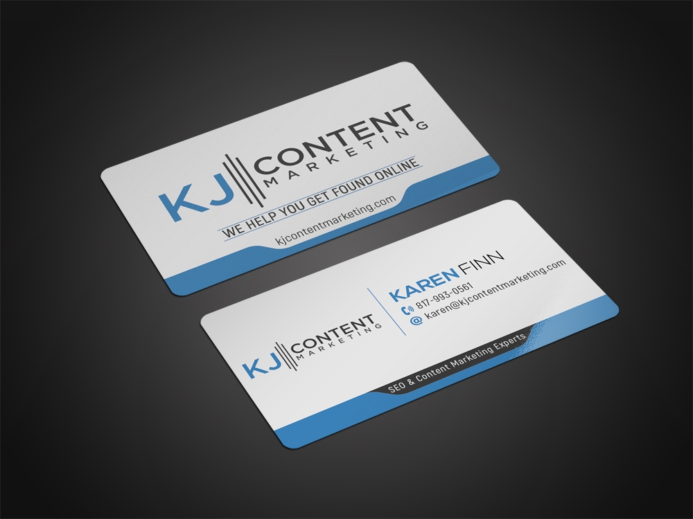 KJ Content Marketing logo design by aamir
