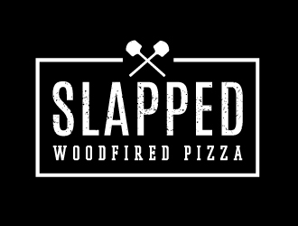 Slapped Woodfired Pizza logo design by Boomstudioz