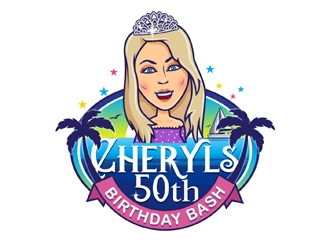 Cheryls 50th Birthday bash logo design by DreamLogoDesign