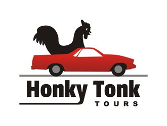 Honky Tonk Tours  logo design by gitzart