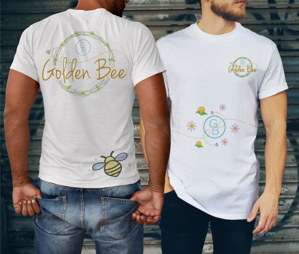Golden Bee logo design by Boomstudioz
