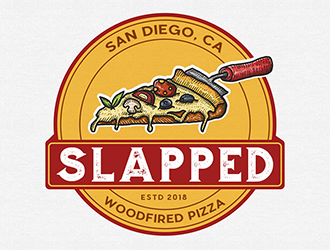 Slapped Woodfired Pizza logo design by Optimus