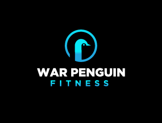 War Penguin Fitness logo design by fillintheblack