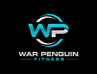 War Penguin Fitness logo design by labo