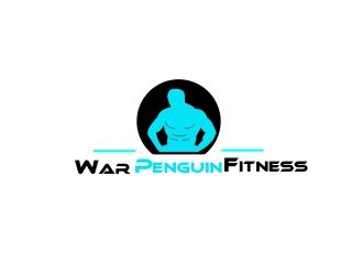 War Penguin Fitness logo design by ElonStark