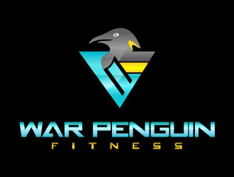 War Penguin Fitness logo design by GETT